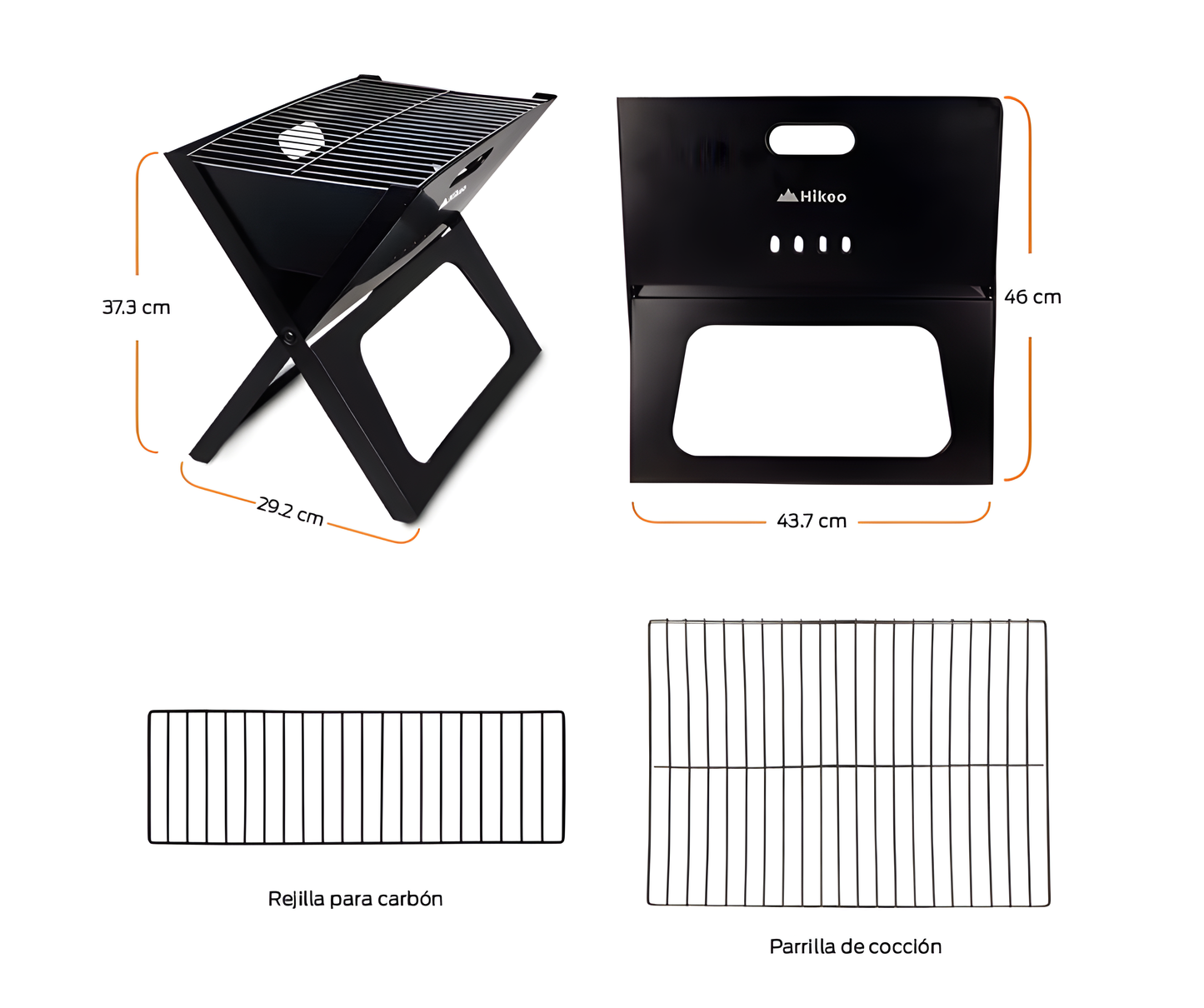 Mini Parrilla de Carbón Portátil Plegable - HIKEO
