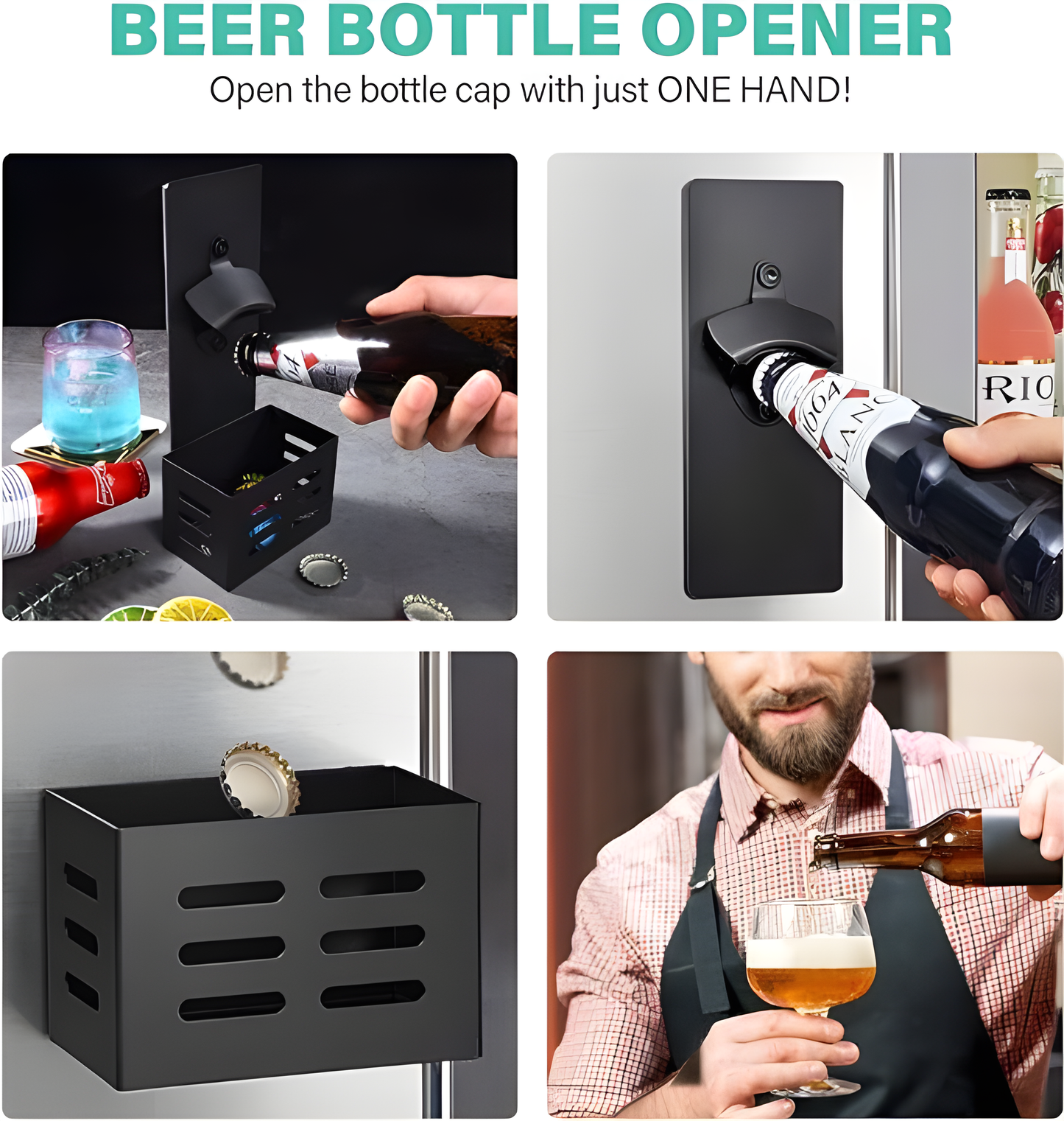 juego para apertura de botellas, abridor para botellas de cerveza multifuncional