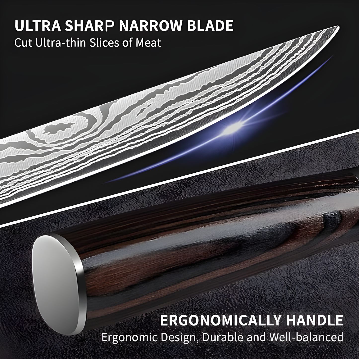 Cuchillo de Chef n1 de 8 pulgadas fabricado en acero inoxidable alemán con alto contenido de carbono, mango ergonómico, ultra afilado, la mejor opción para cocina y restaurante