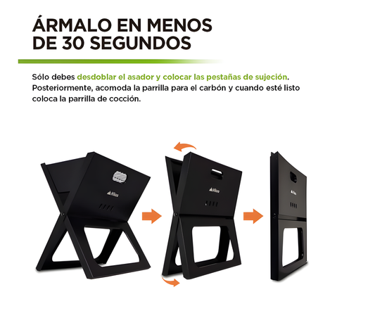 Mini Parrilla de Carbón Portátil Plegable - HIKEO