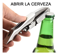 Destapador de Vino, Acero Inoxidable con Palanca Doble