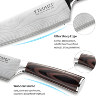 Cuchillo de Chef n1 de 8 pulgadas fabricado en acero inoxidable alemán con alto contenido de carbono, mango ergonómico, ultra afilado, la mejor opción para cocina y restaurante