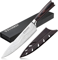 Cuchillo de Chef n1 de 8 pulgadas fabricado en acero inoxidable alemán con alto contenido de carbono, mango ergonómico, ultra afilado, la mejor opción para cocina y restaurante