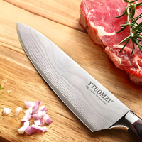 Cuchillo de Chef n1 de 8 pulgadas fabricado en acero inoxidable alemán con alto contenido de carbono, mango ergonómico, ultra afilado, la mejor opción para cocina y restaurante